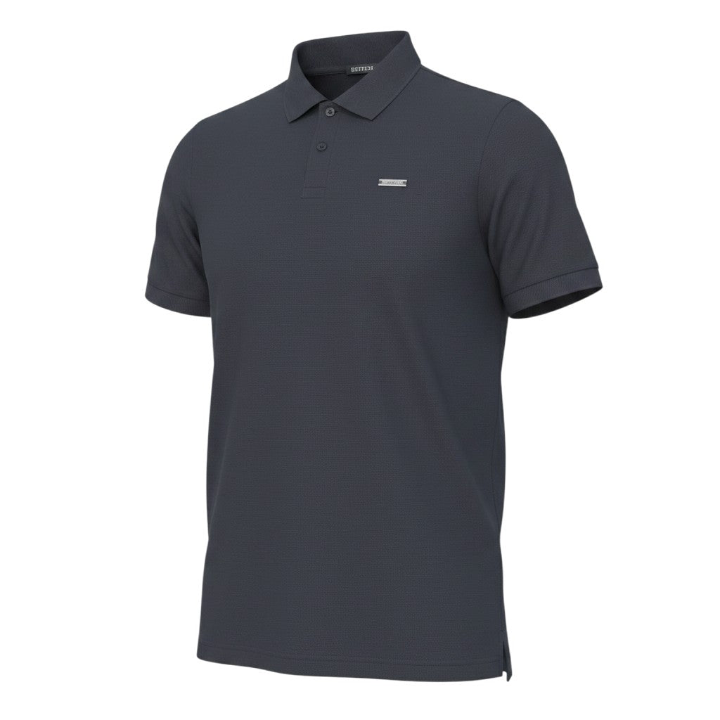 Charcoal Grey Silver Badge Polo