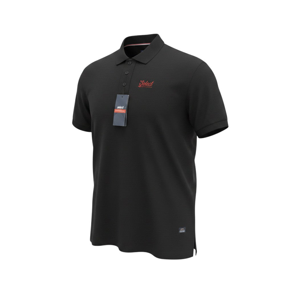 Black Polo Red Script Logo