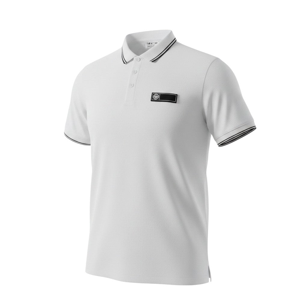 White Polo Black Badge Tipped