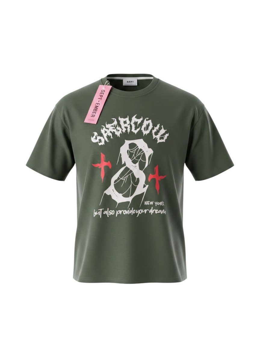 Moscow Gothic Olive Green Tee