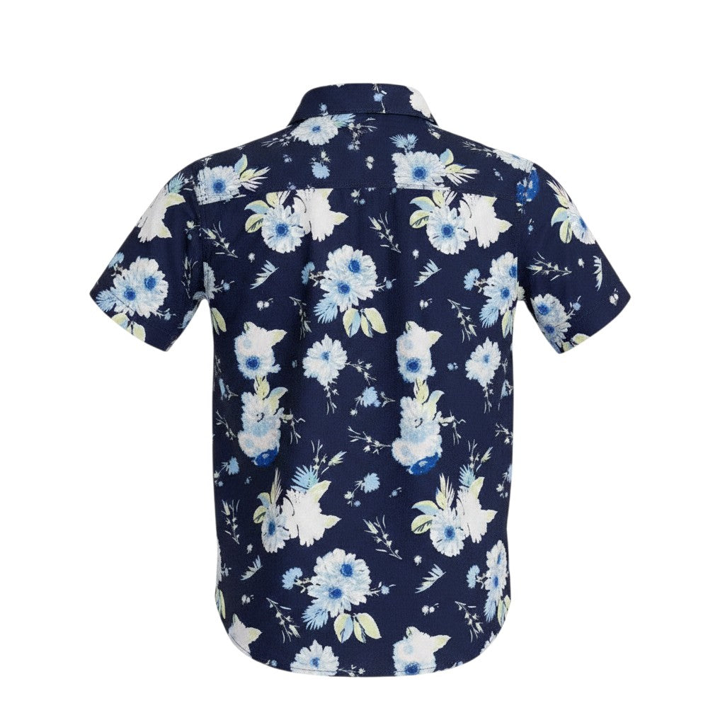 Boys Navy Blue Floral Shirt
