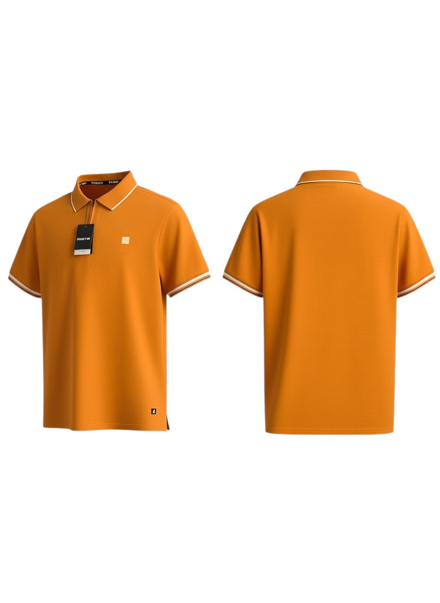 Orange Tipped Collar Polo Shirt
