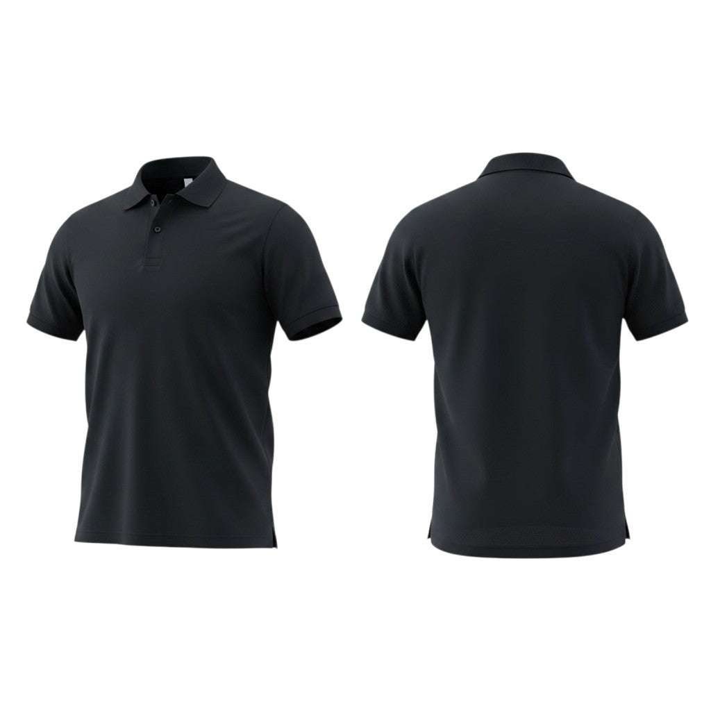 All Black Plain Polo Shirt