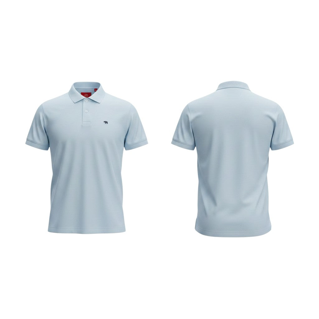 Light Blue Bear Logo Polo Shirt