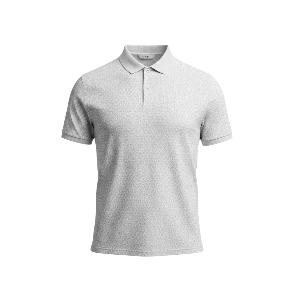 Classic Grey Pique Polo Shirt