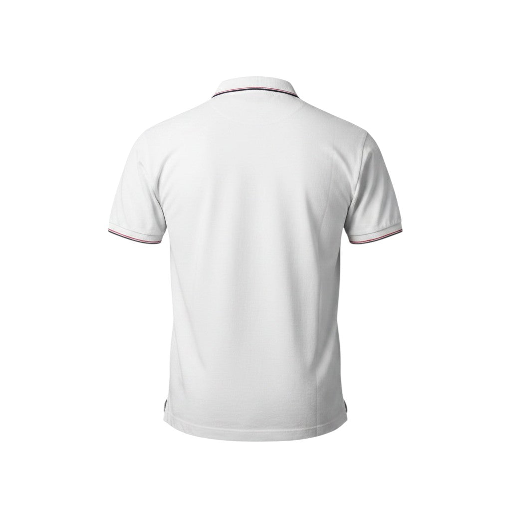 White Tipped Collar Polo Shirt