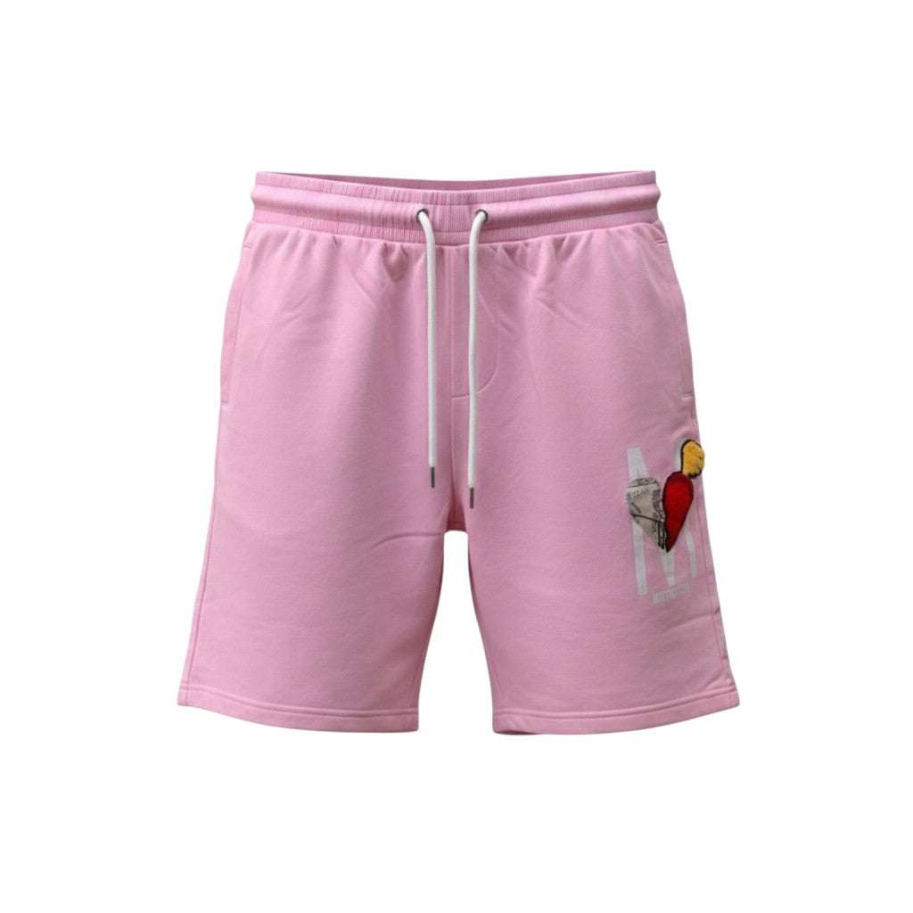 Pink Motivation Graphic Sweat Shorts