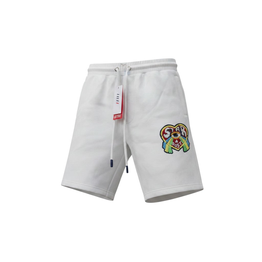 White Star Dust Graphic Shorts