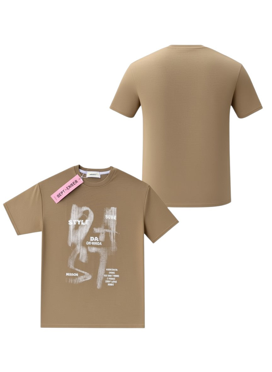Graffiti Style Khaki Tee XL
