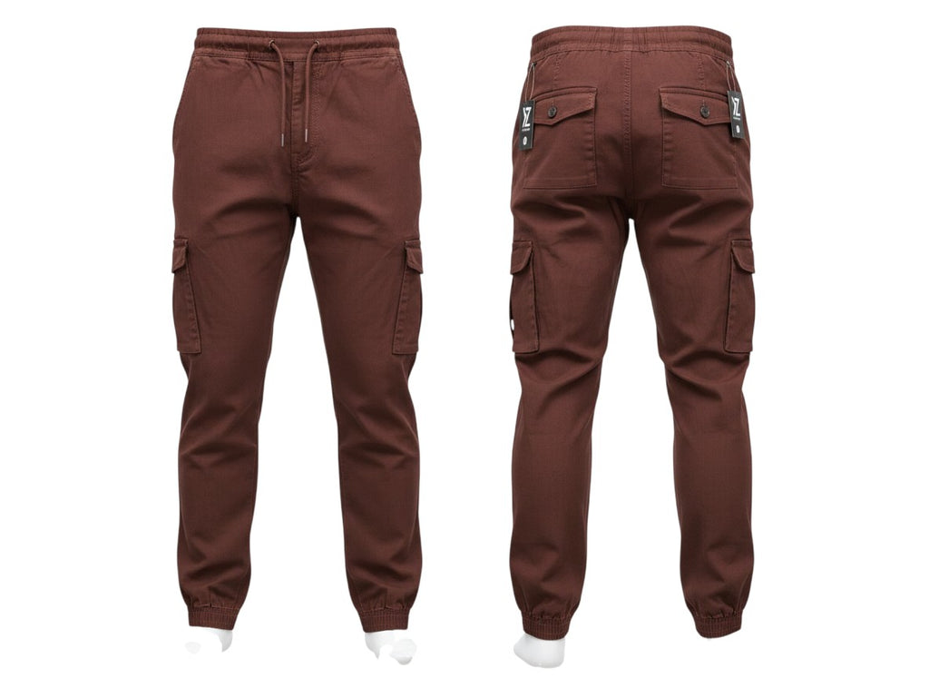 Men's Brown Cargo Joggers