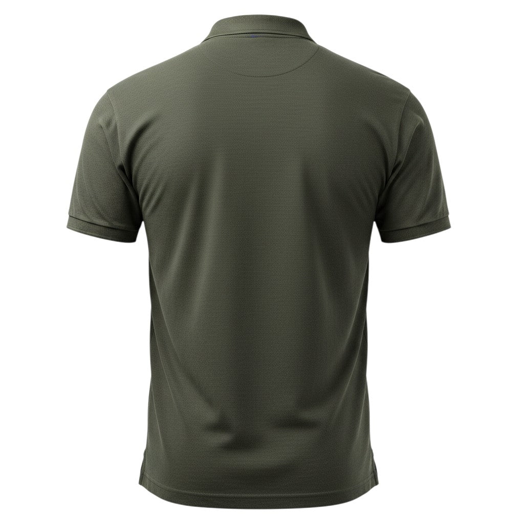 Black Blue White Colour-Block Polo