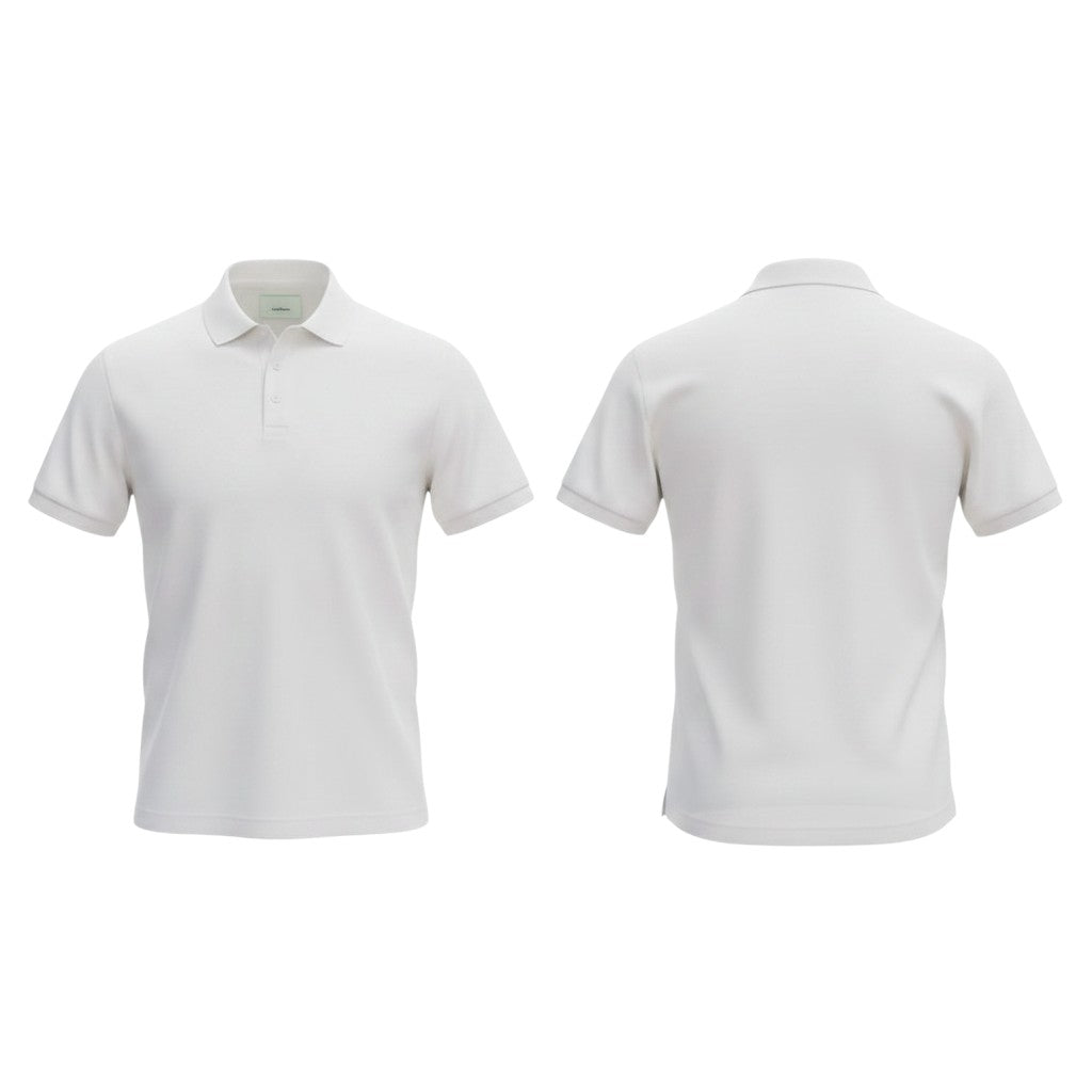 Men's Classic Plain White Polo