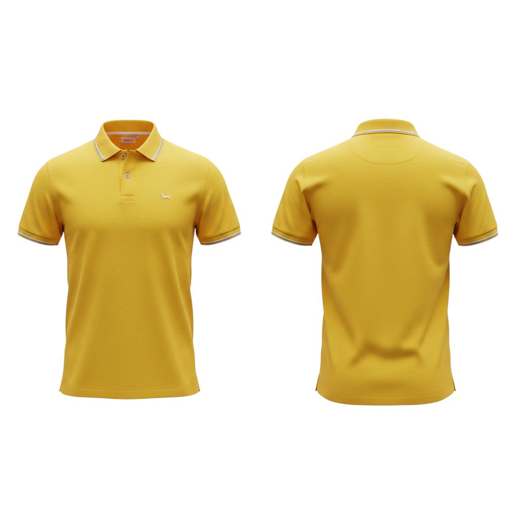 Yellow Tipped Collar Polo Shirt