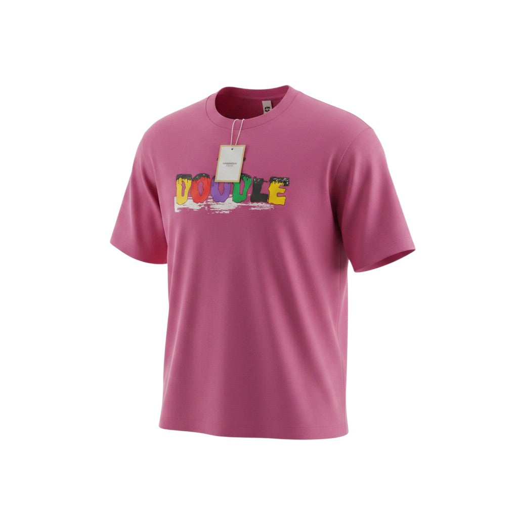 Pink Drip Graphic Oversized Tee