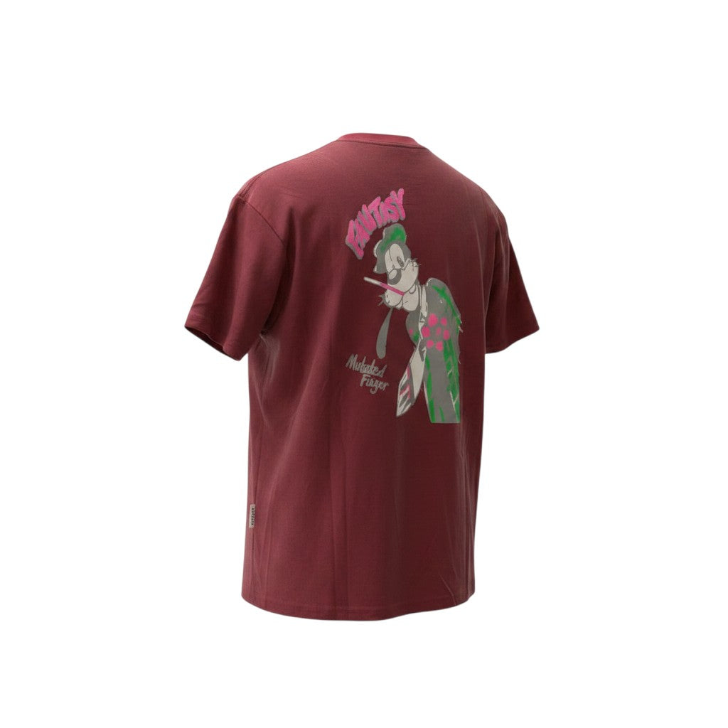 Burgundy Fantasy Graphic Oversized Tee