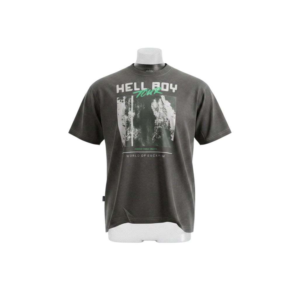 Brown Tour Graphic Oversized Tee