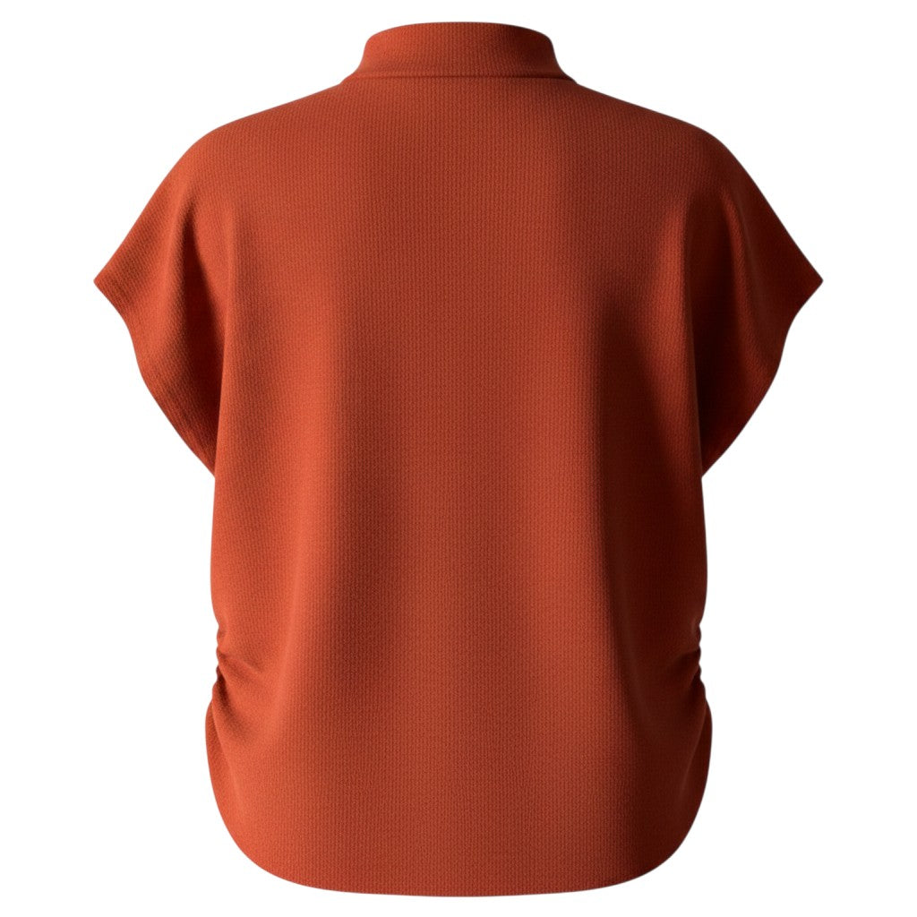 Mock Neck Ribbed Top