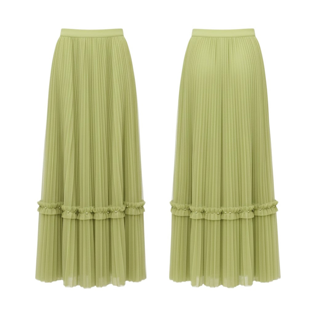 Pleated Midi Skirt