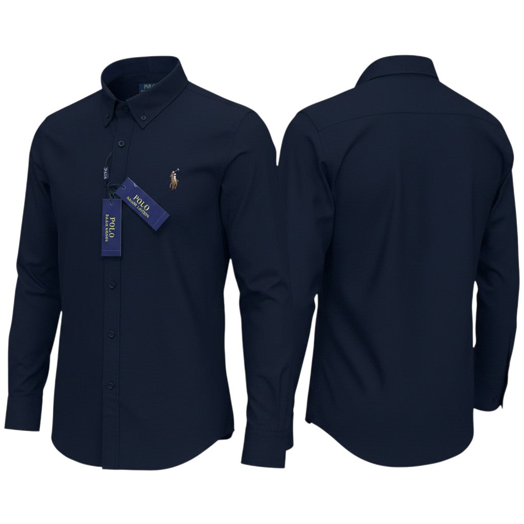 Navy Blue Long Sleeve Shirt