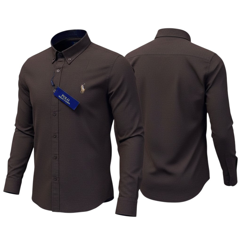 Dark Brown Long Sleeve Shirt