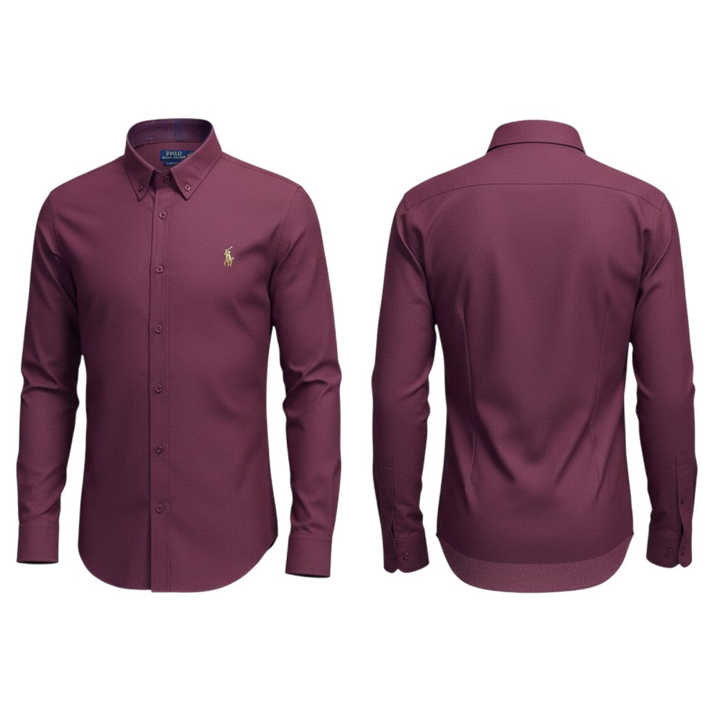 Burgundy Long Sleeve Shirt