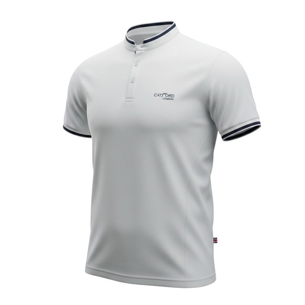 Mandarin Collar Polo Shirt