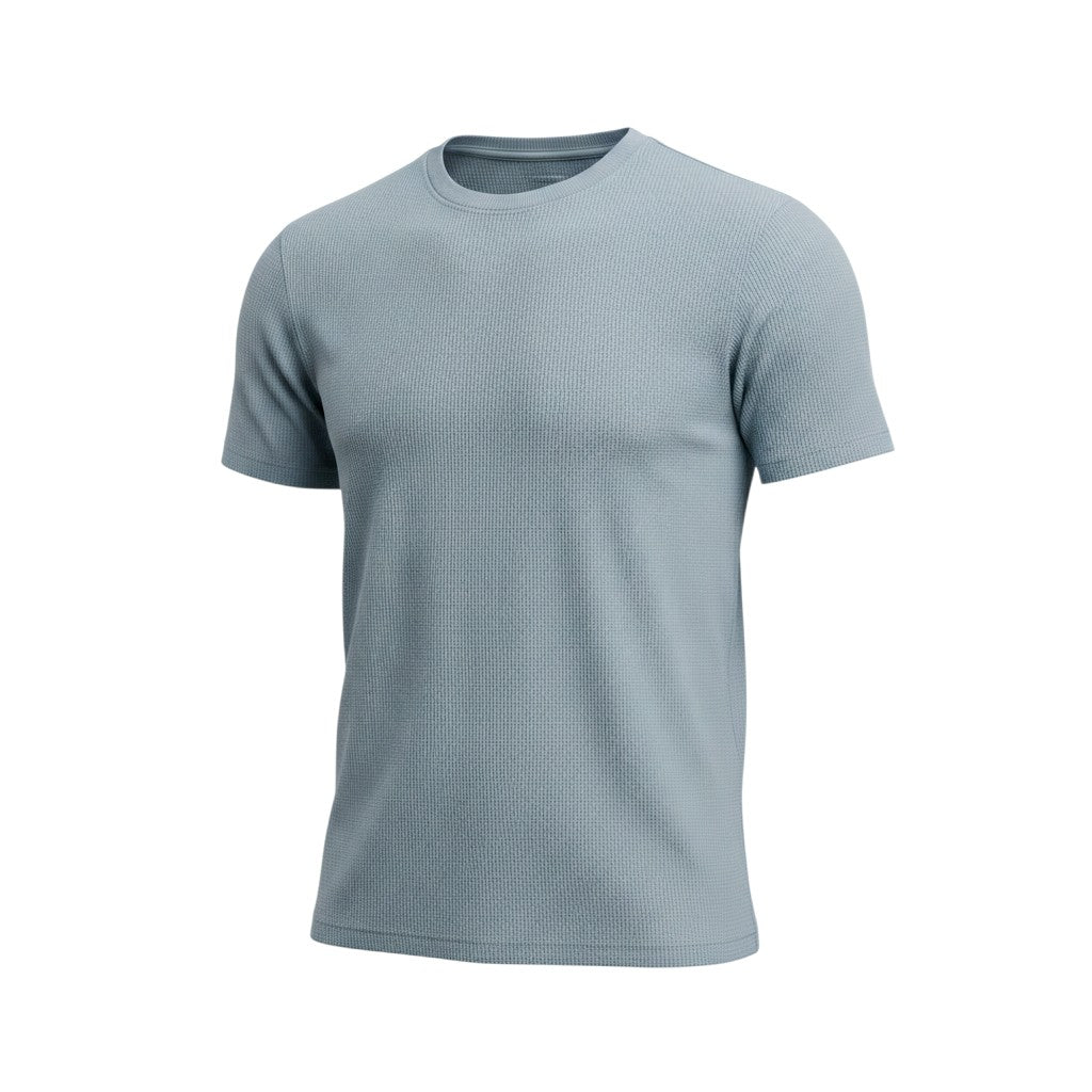 Steel Blue Ribbed Tee
