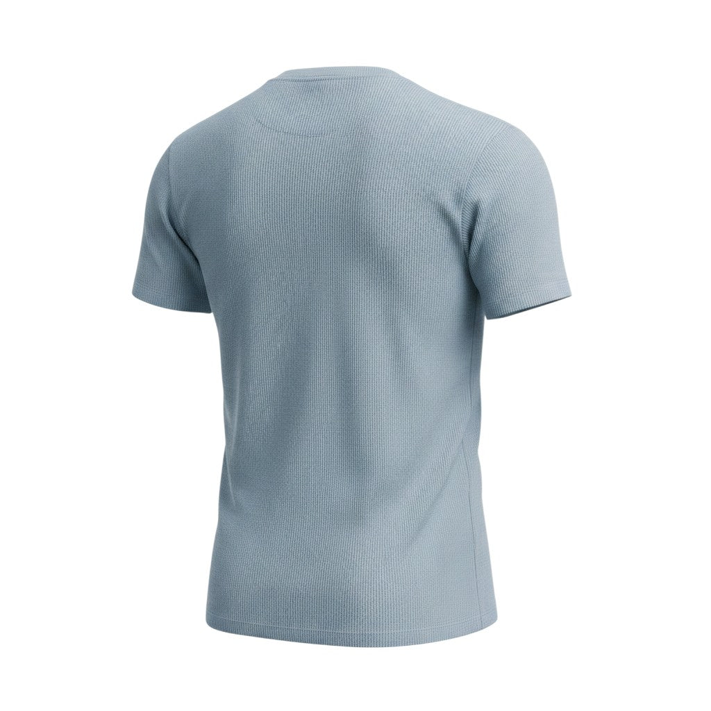 Steel Blue Ribbed Tee