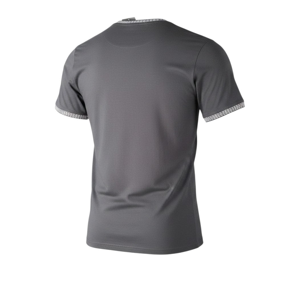 Contrast Trim Pocket Tee – Black