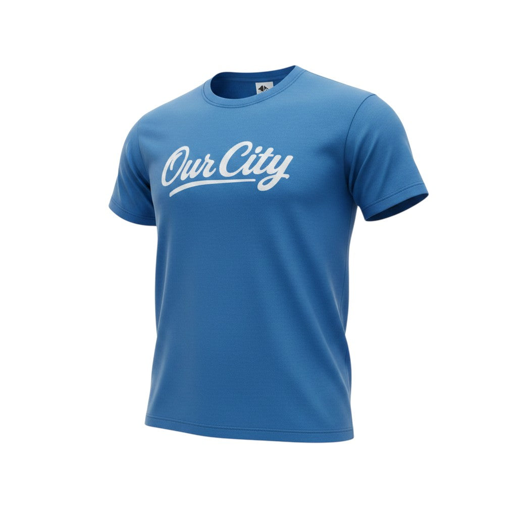 Owl City Script Tee – Sky Blue