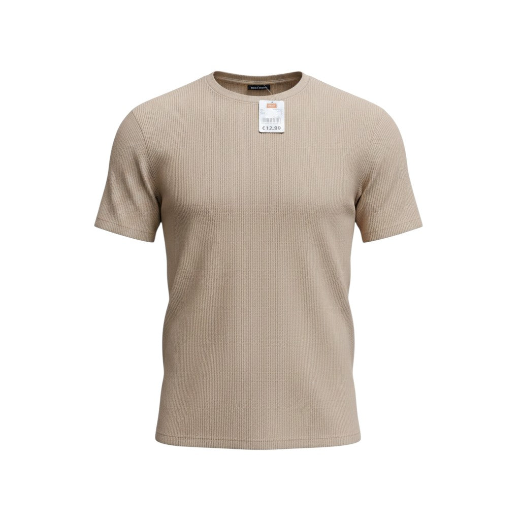 Ribbed Crew Neck Tee