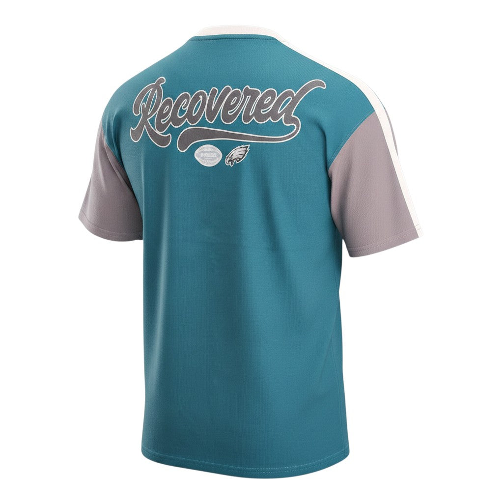 Eagles Oversized Logo Teal Colorblock Tee