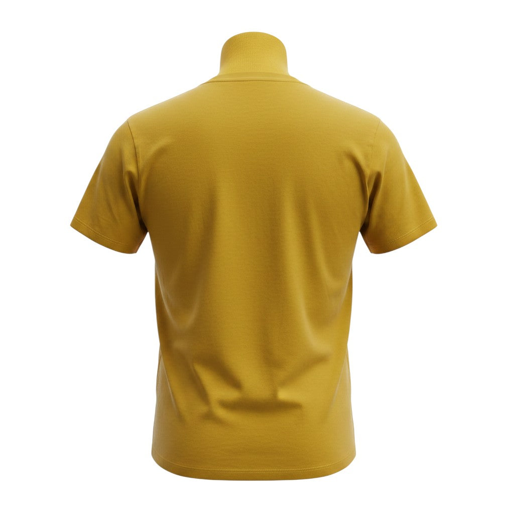 Mustard Yellow Metallic Print Crew Tee