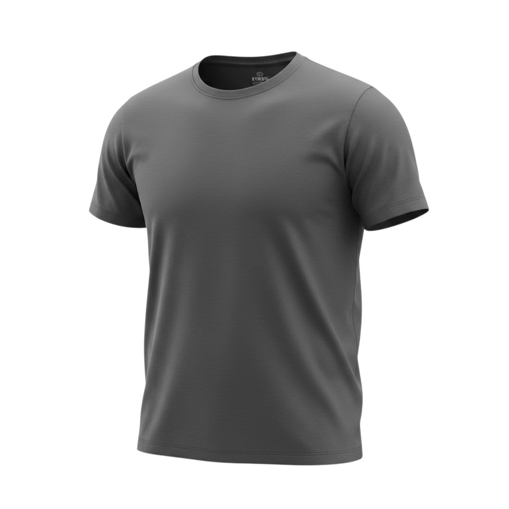 Charcoal Grey Plain Slim Fit Tee