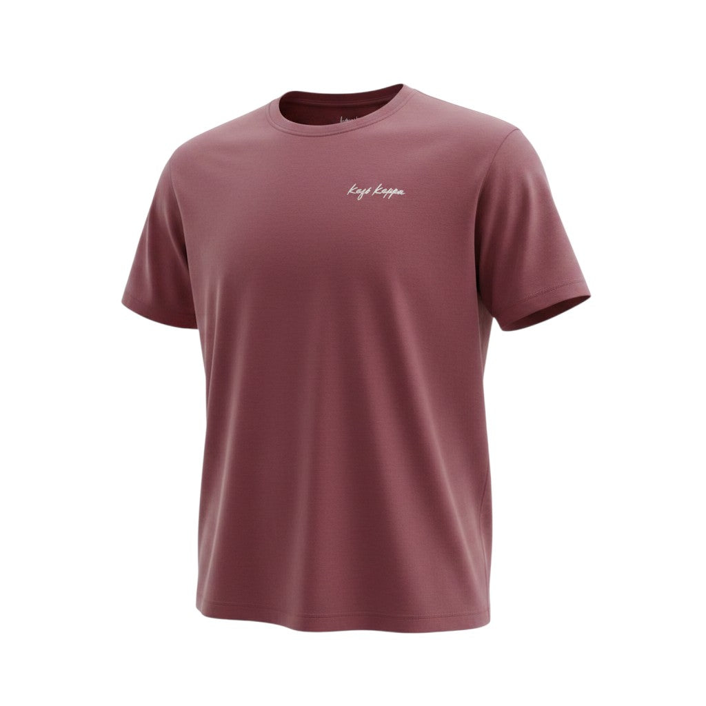 Burgundy Mosaic Back Graphic Crew Tee