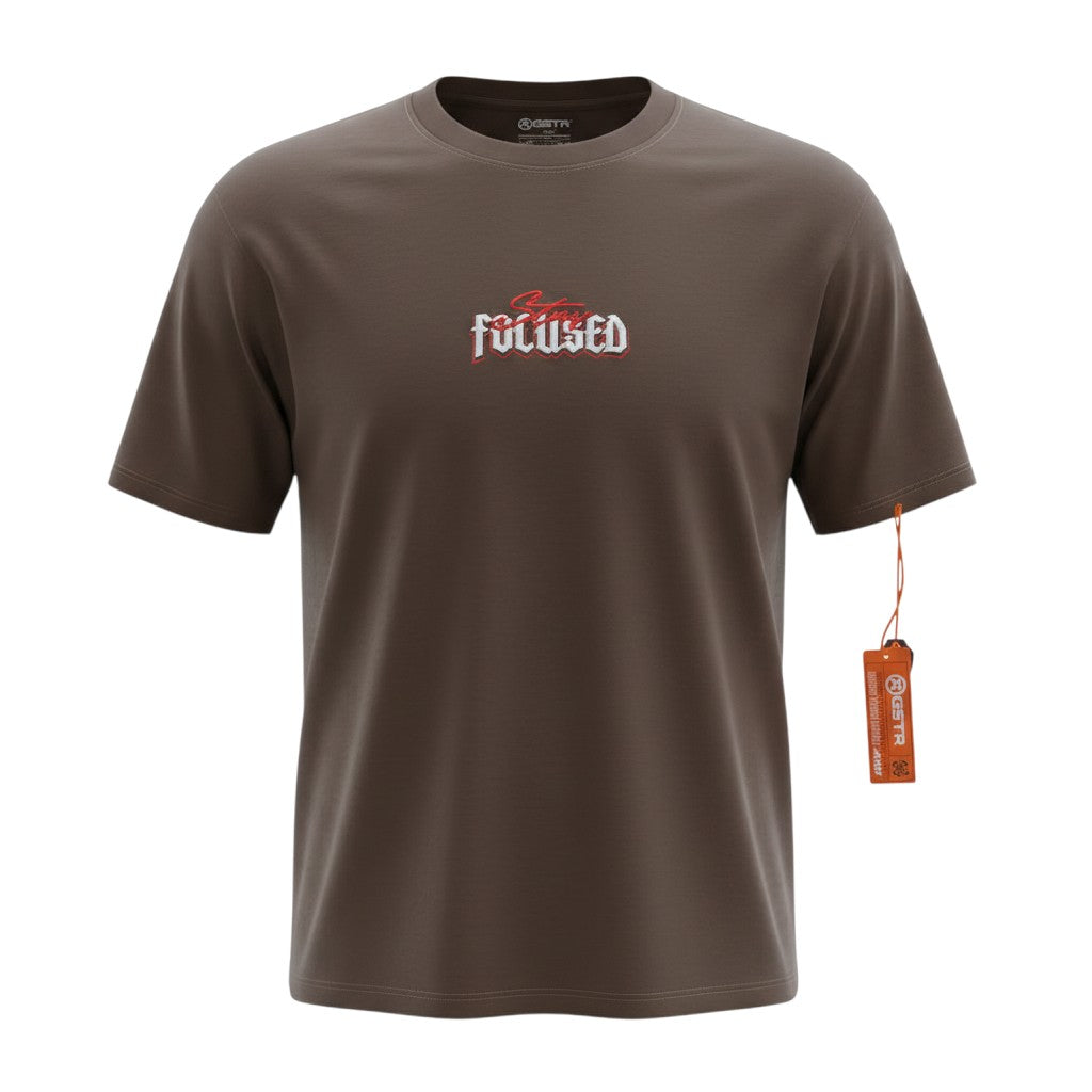Stay Focused Brown Graphic Tee