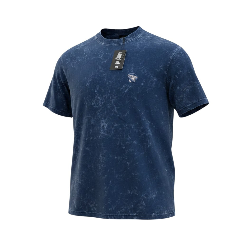 Acid Wash Navy Marble Logo Tee