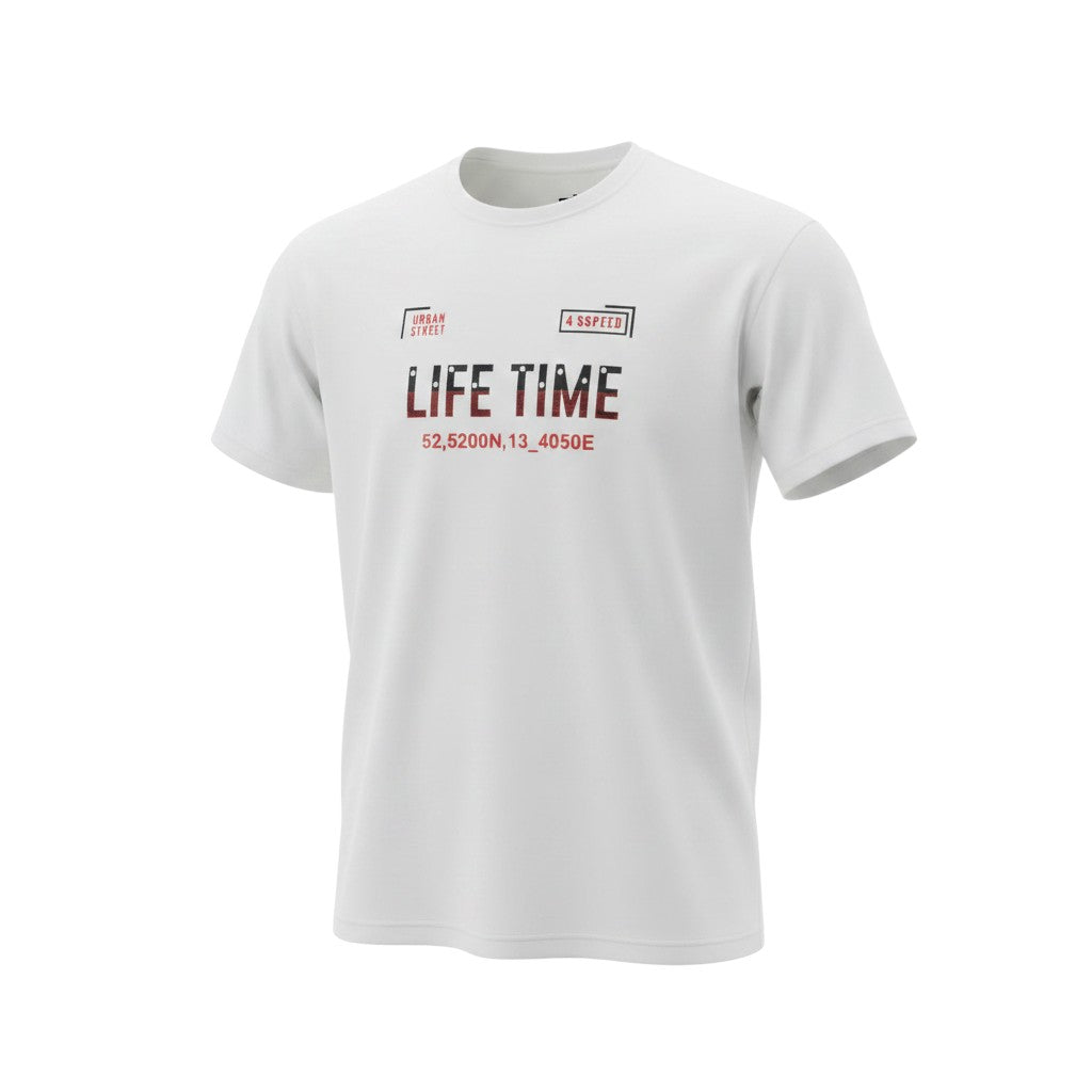 Life Time Coordinates White Graphic Tee