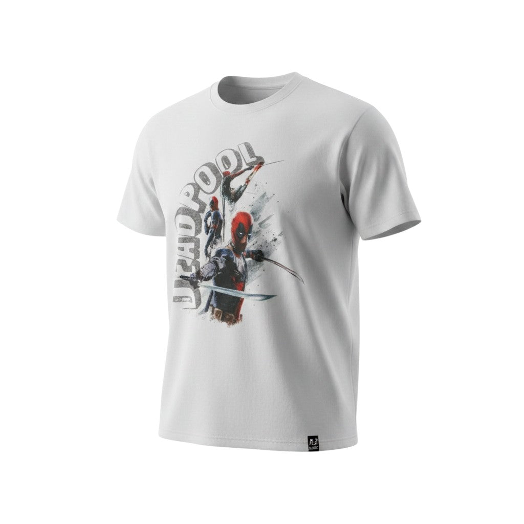 Deadpool Action Graphic White Tee