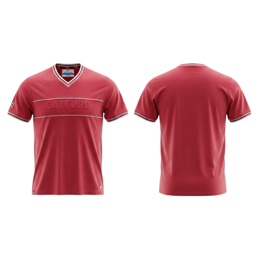 Gatford V-Neck Tee – Red