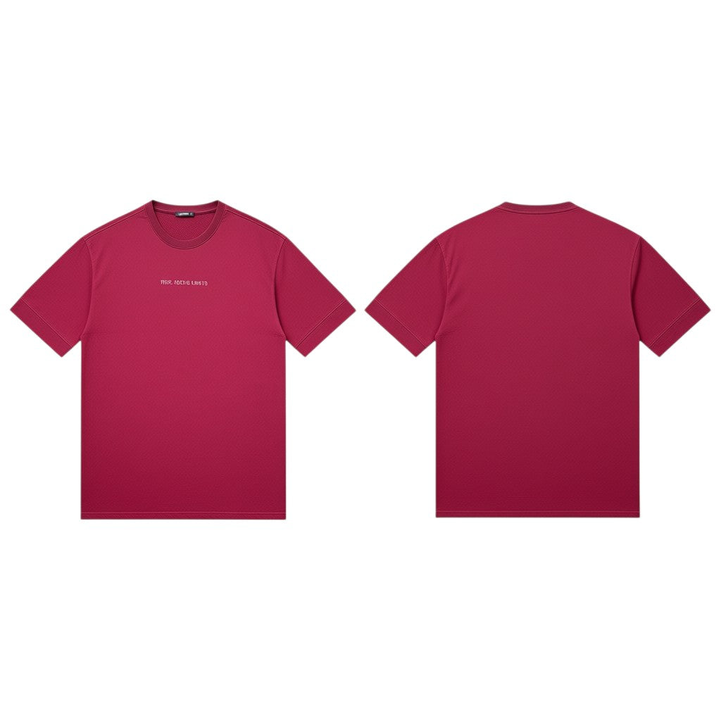 Minimal Logo Tee – Burgundy
