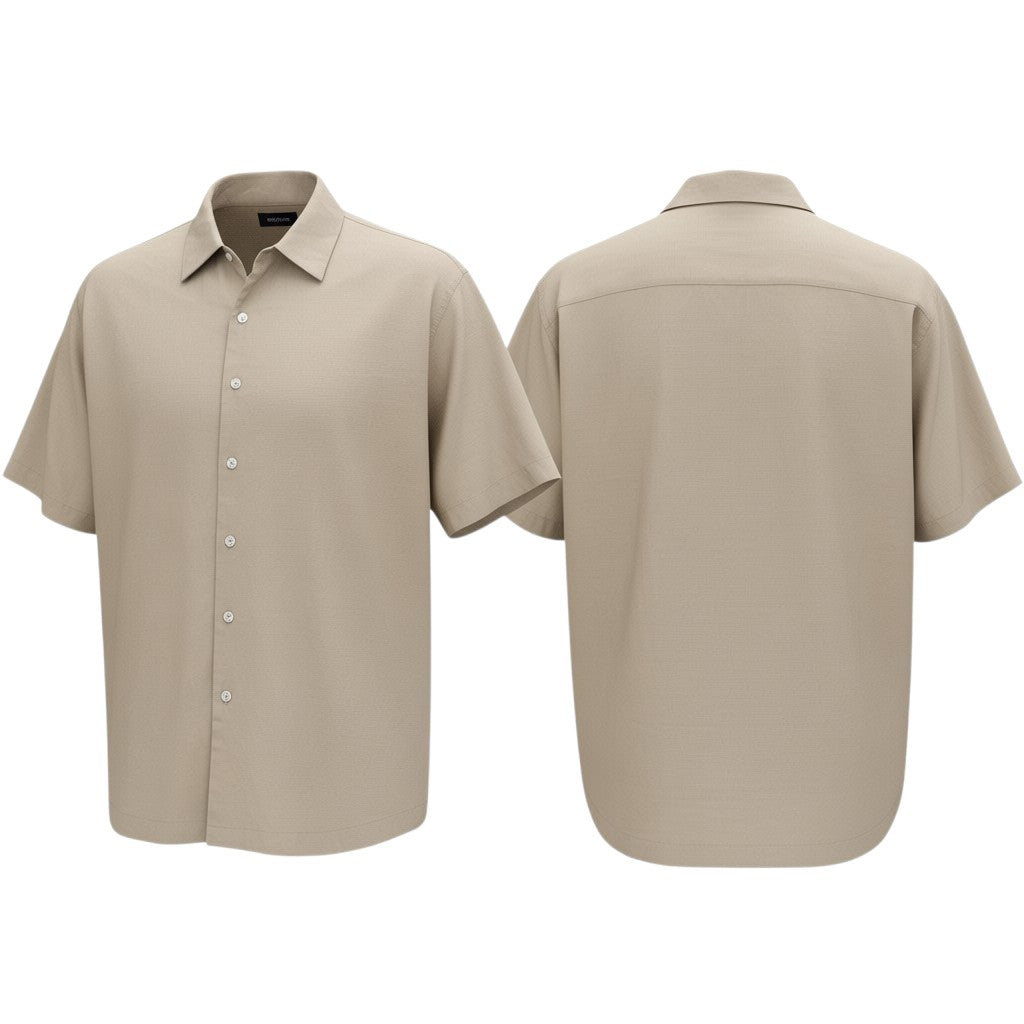 Sand Beige Short Sleeve Shirt