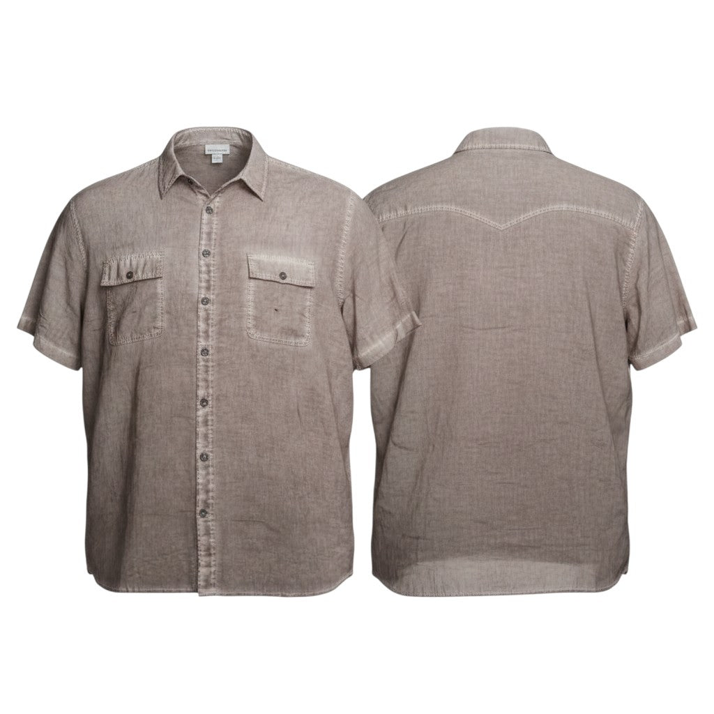 Washed Linen Short Sleeve Shirt