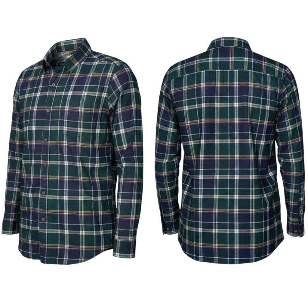 Green Navy Tartan Plaid Shirt