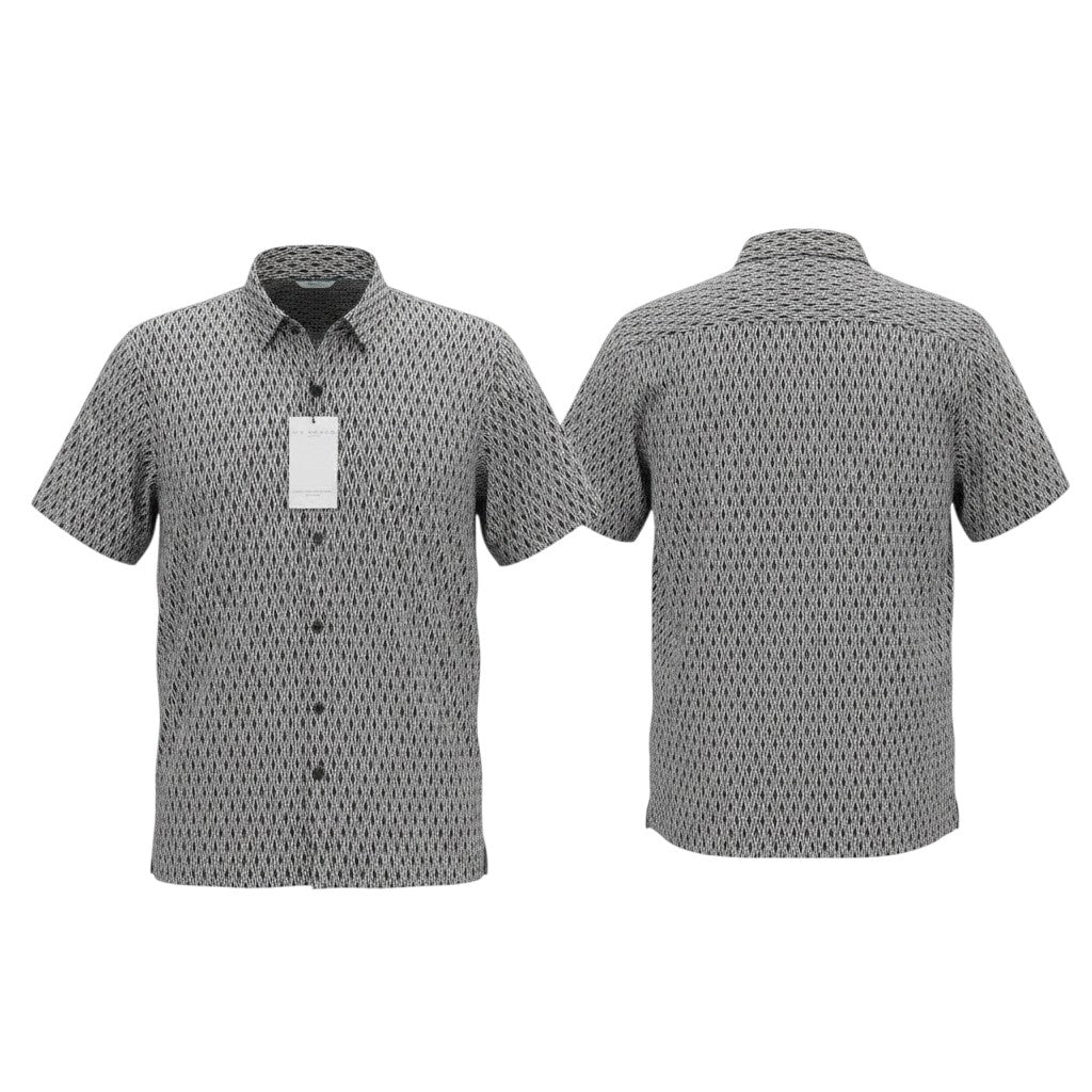 Diamond Print Short Sleeve Shirt