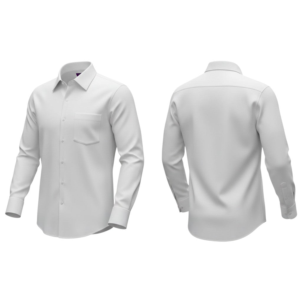 White Classic Collar Dress Shirt