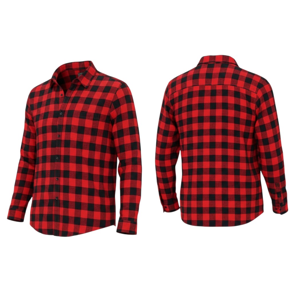 Red & Black Plaid Flannel Shirt