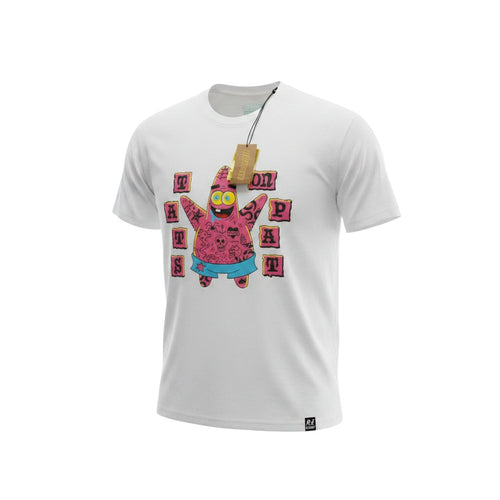 Tattooed Patrick Star Graphic White Tee