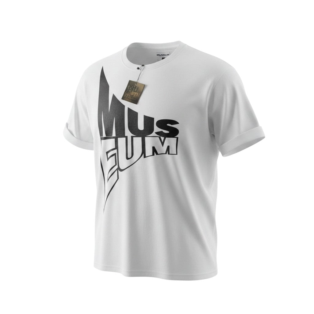 Museum Oversized Typography White Tee