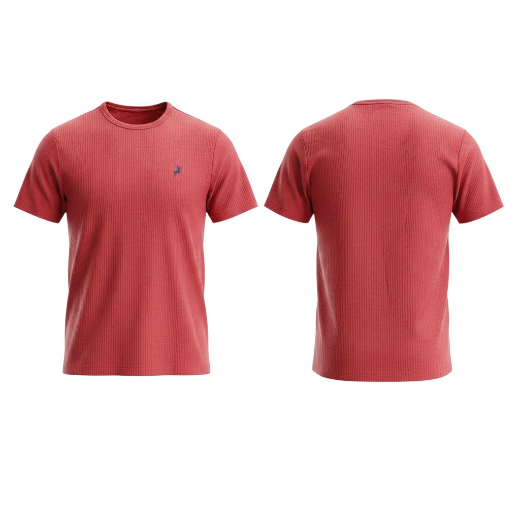 Ribbed Embroidered Tee